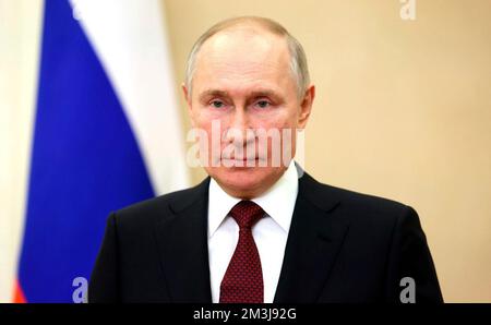 Moskau, Russland. 16.. Dezember 2022. Wladimir PUTIN (Präsident Russlands), Single image, cut Single motif, Portrait, Portrait, Porträt. Kredit: Die Kreml Moskau via/dpa/Alamy Live News Stockfoto