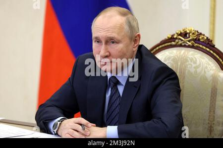 Moskau, Russland. 16.. Dezember 2022. Wladimir PUTIN (Präsident Russlands), Single image, cut Single motif, Portrait, Portrait, Porträt. Kredit: Die Kreml Moskau via/dpa/Alamy Live News Stockfoto