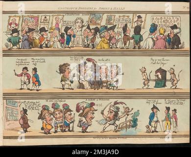 Nr. 22. Groteske Grenzen für Zimmer und Flure, Kunstausstellungen, Zuschauer. Thomas Rowlandson (1756-1827). Ausdrucke und Zeichnungen Stockfoto