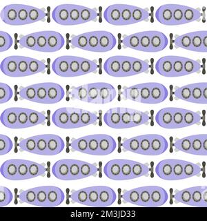 Vektor nahtlose Muster mit U-Boot.Underwater Cartoon Creatures.Marine background.Cute Ozean-Muster für Stoff, Kinderkleidung, Textilien Stock Vektor