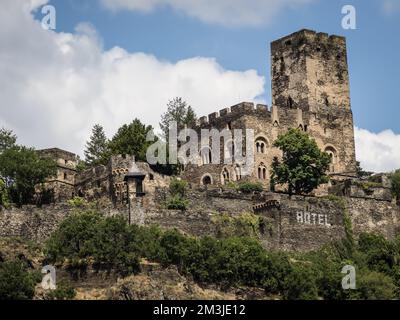 Burg Gutenfels Schloss am Rhein, Deutschland Stockfoto