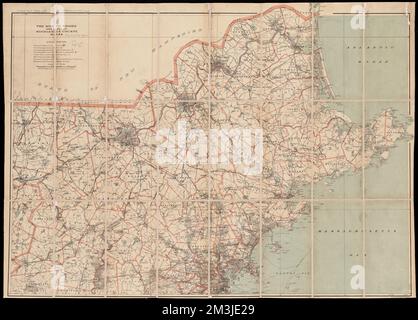 North Shore und Teil von Middlesex County, Mass, Railroads, Massachusetts, Maps, Middlesex County Mass., Maps, North Shore Mass. : Küste, Karten Norman B. Leventhal Kartenzentrum Sammlung Stockfoto