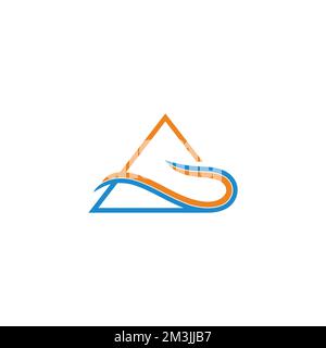 Buchstabe g Sun Waves farbenfroher Vektor mit geometrischem Logo Stock Vektor