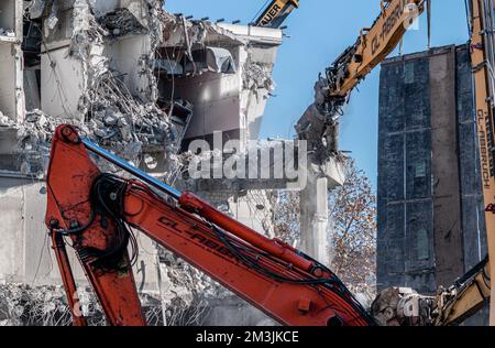 Abriss des Einkaufszentrums Kaufhof in Stuttgart Bad Cannstatt Stockfoto