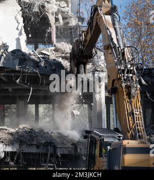 Abriss des Einkaufszentrums Kaufhof in Stuttgart Bad Cannstatt Stockfoto