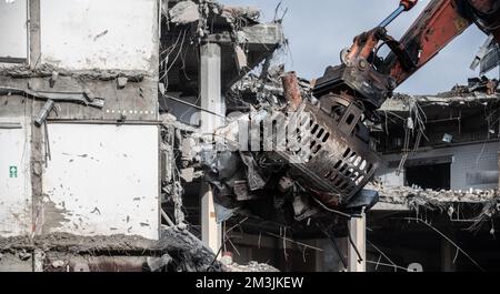 Abriss des Einkaufszentrums Kaufhof in Stuttgart Bad Cannstatt Stockfoto