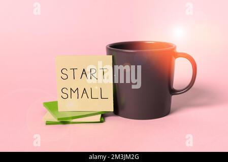 Text caption presenting Start Small. Word for Small medium enterprises start up Business entrepreneurship Stockfoto