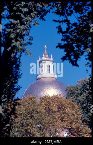 Old Gold Head, Capitols, Domes, Massachusetts State House Boston, Mass. Edmund L. Mitchell Kollektion Stockfoto