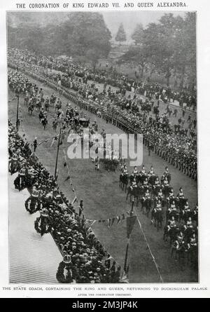 Krönung von König Eduard VII. Und Alexandra Stockfoto