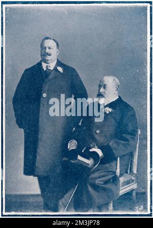 König Eduard VII. Mit König Carlos I. von Portugal Stockfoto