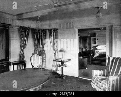 Die Royal Apartments an Bord der SS 'Ophir', März 1901 Stockfoto