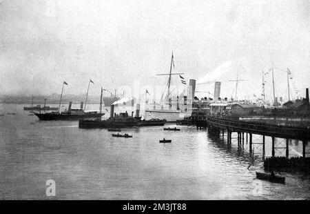 SS 'Ophir' und die Royal Yacht 'Alberta' in Portsmouth, Marc Stockfoto