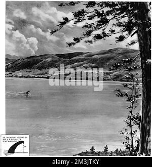 Loch Ness Monster – Titelseite Stockfoto