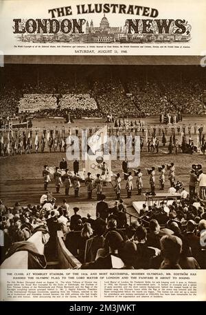 Ende der Olympischen Spiele 1948 Stockfoto