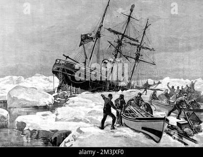 Der Untergang der "Eira", Cape Flora 1881 Stockfoto