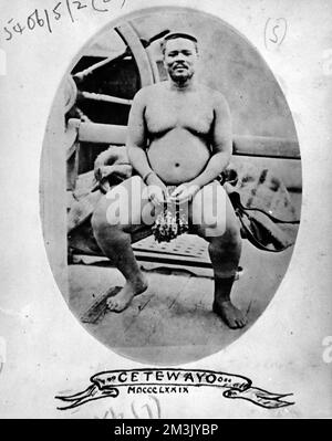 Cetewayo (Cetshwayo), König der Zulus, in Gefangenschaft Stockfoto