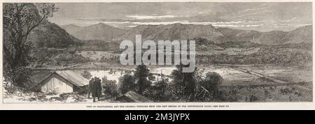 Die Bundesposition in Chatanooga; amerikanischer Bürgerkrieg 1863 Stockfoto