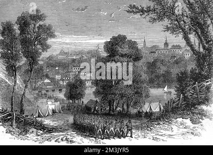 Petersburg, Virginia; Amerikanischer Bürgerkrieg 1864. Stockfoto