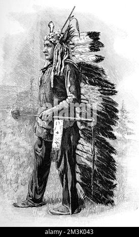 Amerikanische Indianer. Sitting Bull, Sioux Chief. Stockfoto