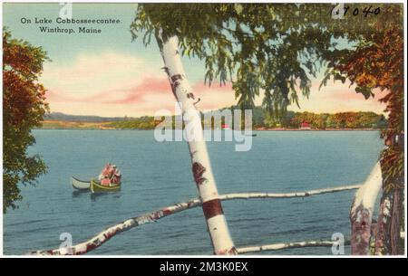 On Lake Cobbosseecontee, Winthrop, Maine, Lakes & Ponds, Tichnor Brothers Collection, Postkarten der Vereinigten Staaten Stockfoto