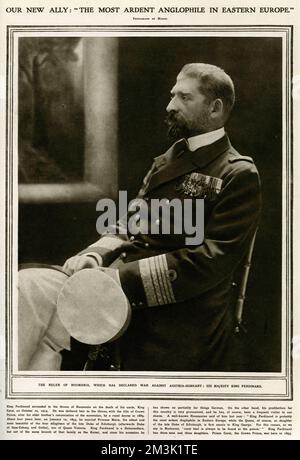 König Ferdinand I. von Rumänien Stockfoto