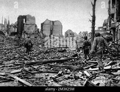 Truppen der US First Army in Köln; 2. Weltkrieg, 19 Stockfoto