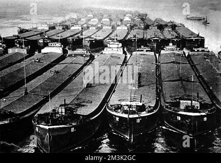 Flotte deutscher Handelsschiffe; zweiter Weltkrieg Stockfoto