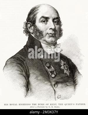 Prinz Edward Augustus, Herzog von Kent (1767-1820), Vater von Königin Victoria. Stockfoto