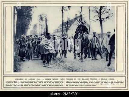 Deutscher Offizier wurde 1914 gefangen genommen Stockfoto