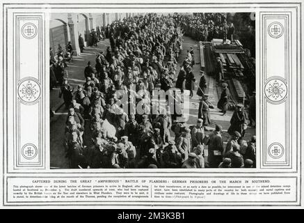 Die neuesten Batches deutscher Gefangener Stockfoto