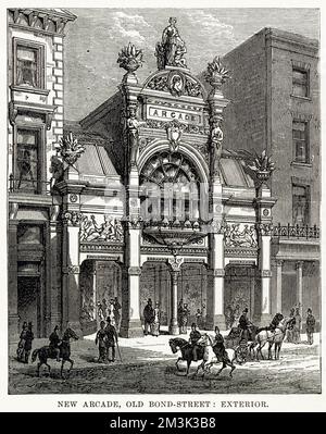 New Arcade, Old Bond Street, London 1880 Stockfoto