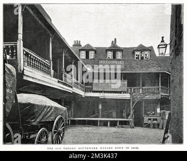 Das Old Tabard Inn, Southwark, London Stockfoto