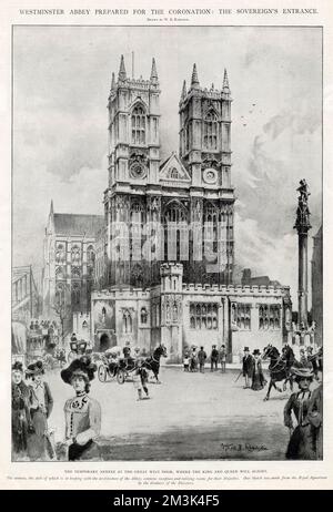 Westminster Abbey, vor der Krönung 1902 Stockfoto