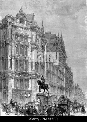 Statue von Prinz Albert, Holborn Circus, London 1874 Stockfoto