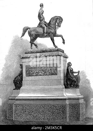 Statue von Prinz Albert in Holborn, London 1874 Stockfoto