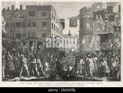 Die Lord Mayor's Show, London 1746 Stockfoto