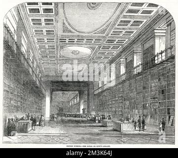 Die Royal Library im British Museum, London 1851 Stockfoto