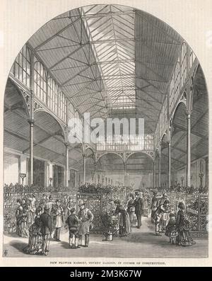 The New Flower Market, Covent Garden, London 1872 Stockfoto