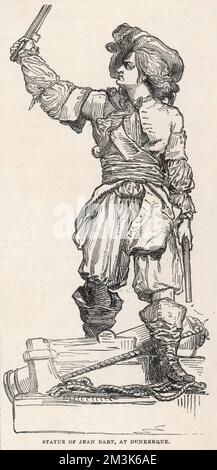 Statue von Jean Bart in Dünkirchen Stockfoto