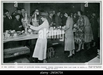 Frauen halfen beim Großen Streik 1926 Stockfoto