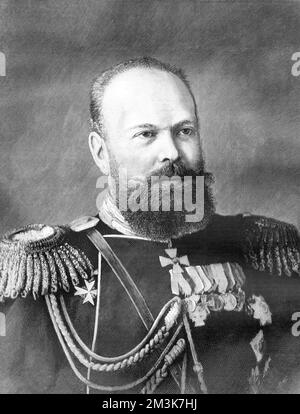 Seine kaiserliche Majestät Alexander III., Zar von Russland Stockfoto