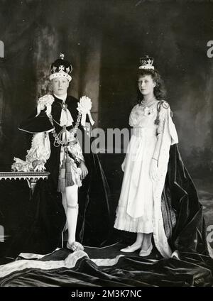 Prinz Edward und Prinzessin Mary bei der Krönung 1911 Stockfoto