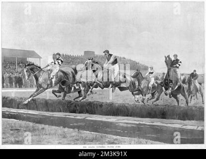 GRAND NATIONAL WATERJUMP Stockfoto