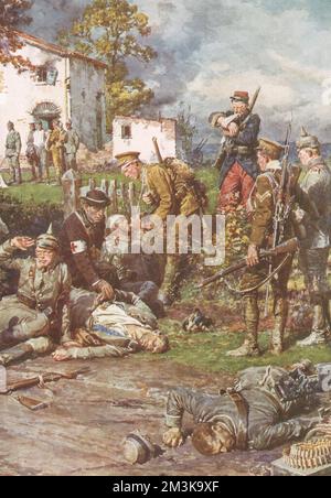 Frankreich und Großbritannien zusammen im Feld - WWI Stockfoto