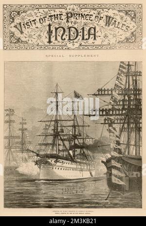 Der Besuch von Eduard VII., dem Prinzen von Wales in Indien. Stockfoto