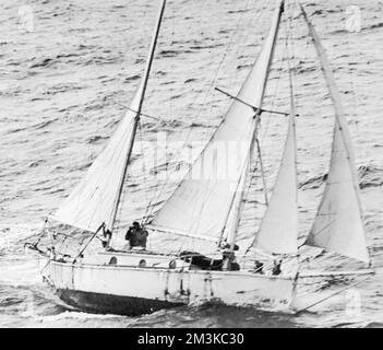 Sir Robin Knox-Johnston umrundet den Globus Stockfoto