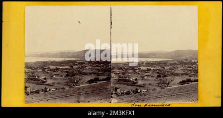 Panoramablick auf San Francisco, Nr. 9. Von der Ecke Sacramento und Taylor Sts. Stockfoto
