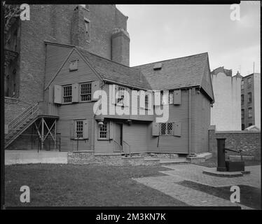 Paul Revere House, 19 North Square , Häuser, historische Gebäude, Paul Revere House Boston, Mass. Leon Abdalian Kollektion Stockfoto