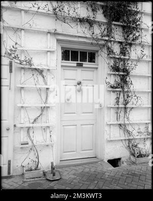 Philadelphia, Pennsylvania, 6026 Germantown Avenue, Außenansicht, Tür, Wyck House, Häuser, Türen und Türöffnungen. Frank Cousins Glass Plate Negatives Collection Stockfoto