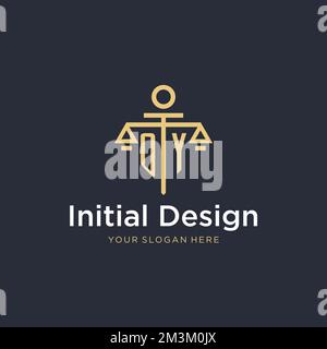 OY erstes Monogramm-Logo mit maßstabsgetreuen und säulenähnlichen Designideen Stock Vektor